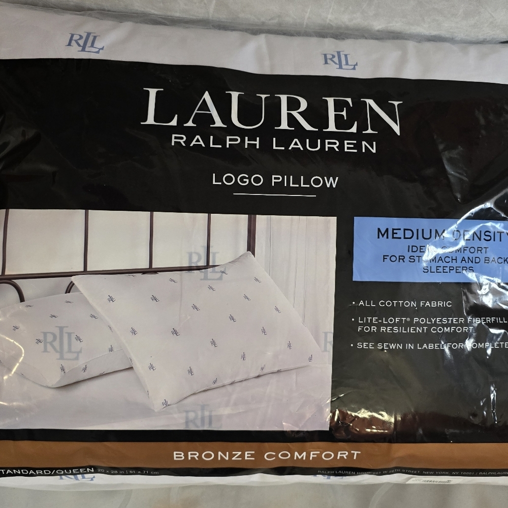 NWT Lauren Ralph Lauren Logo Density Collection Pillow